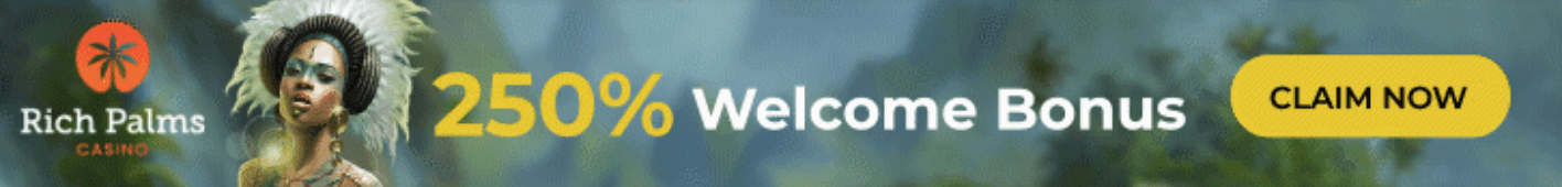 Rich Palms Online Casino - 250% Bonus + 40 Free Spins Rich Palms Online Casino - 250% Bonus + 40 Free Spins