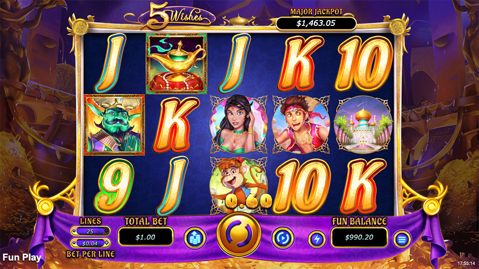 Play 5 Wishes Slot Machine