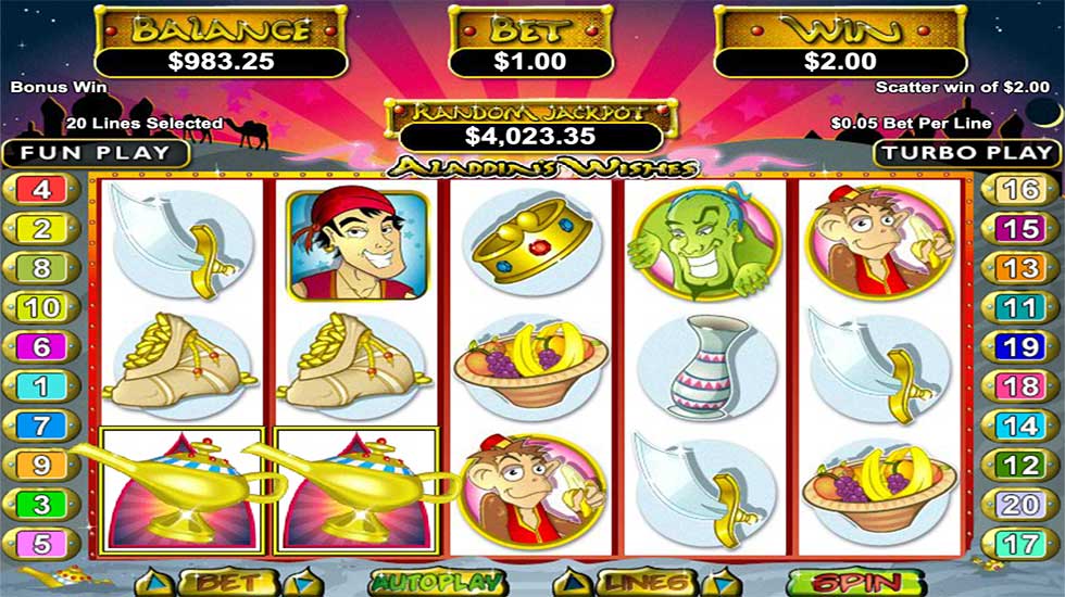 Aladdin's Wishes Slot Machine