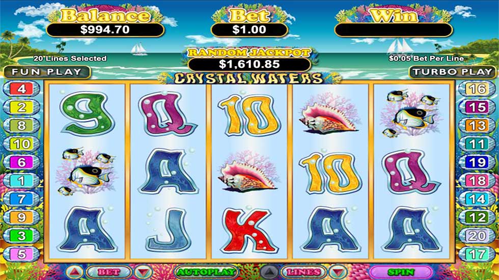 Crystal Waters Slot Gameplay