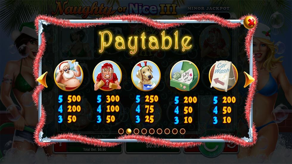 Naughty or Nice 3 Slot Paylines